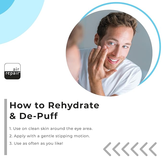 Air Repair Under Eye Cream for Wrinkles, Puffiness, Under Eye Bags, and Dark Circles with Ceramides + Vitamin C, Daily Anti Aging Eye Cream for Women and Men, Gentle, Clean Formula for all Skin Types