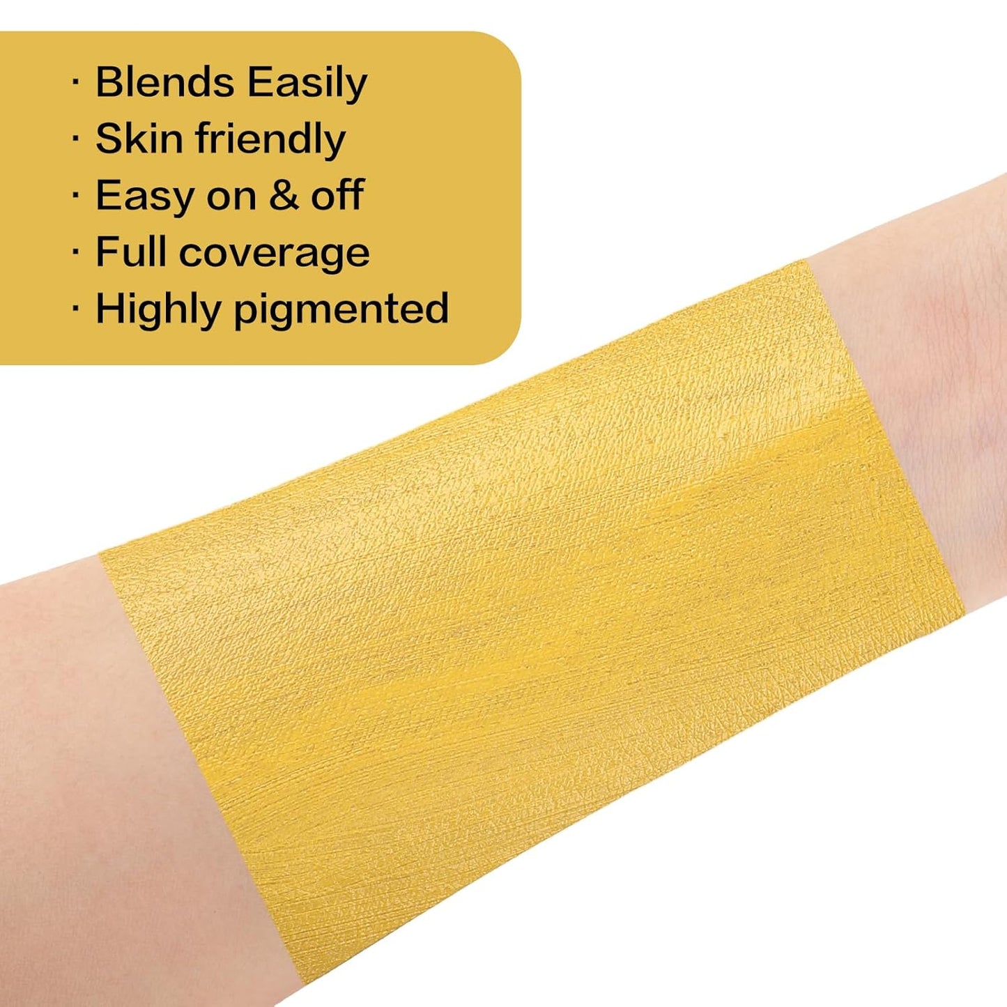 BOBISUKA Yellow Face Paint, Professional SFX Body Paint, High Pigmented Face Painting Kit for Halloween Cosplay, Costume, Parties,Stage, Theater, Special Effect Makeup（2.1 Fl.oz）