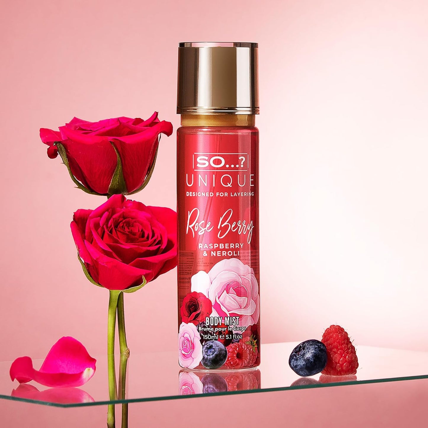 So...? Unique Body Mist - Rose Berry for Women - 5.1 oz Body Mist - Pack of 2