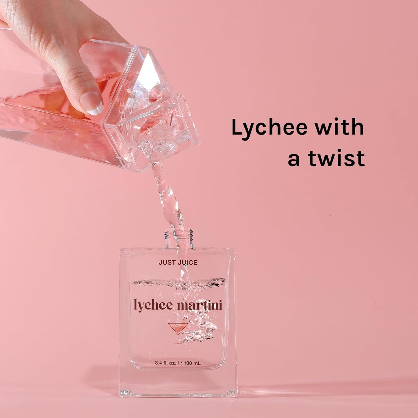 Just Juice Lychee Martini - Mini Travel Size - Lychee, Passion Fruit, Musk Perfume for Women and Men - Tropical Summer Perfume - 0.3 oz