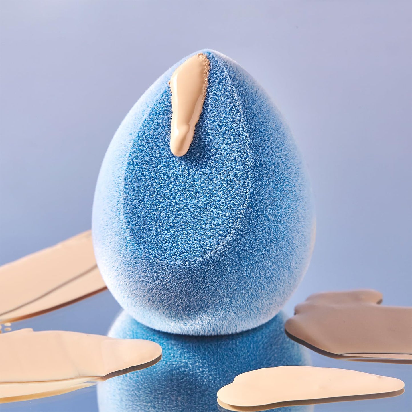 JUNO & Co. Microfiber Makeup Sponge Set 4-Pack, Dual Layer Technology and Airbrushed Complexion Finish, Makeup Blender for Foundation, Powder and Cream