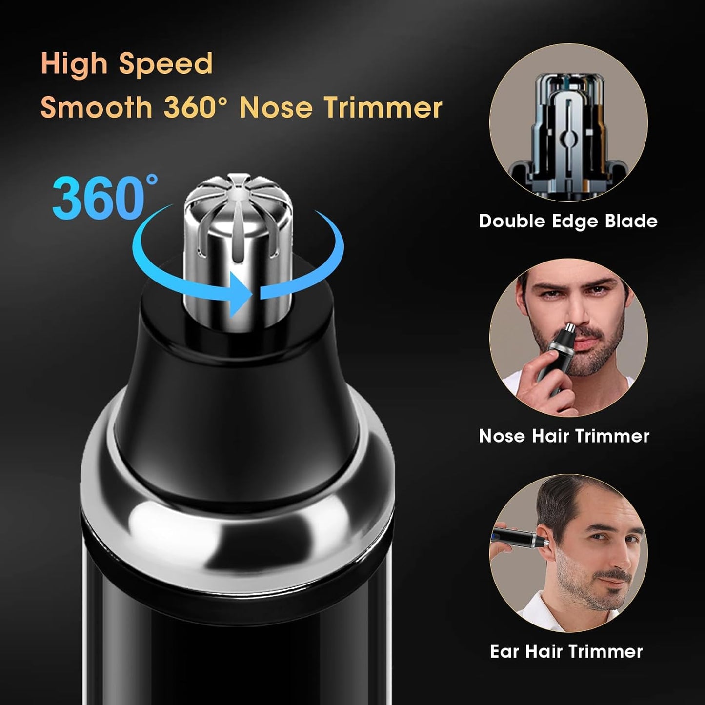 Professional Hair Clippers for Men, Cordless Hair Clippers T-Blade Trimmer Nose Hair Trimmer Electric Shaver Set, Haircut Grooming Kit with LED Display, for Barber, Ideal Gift for Him
