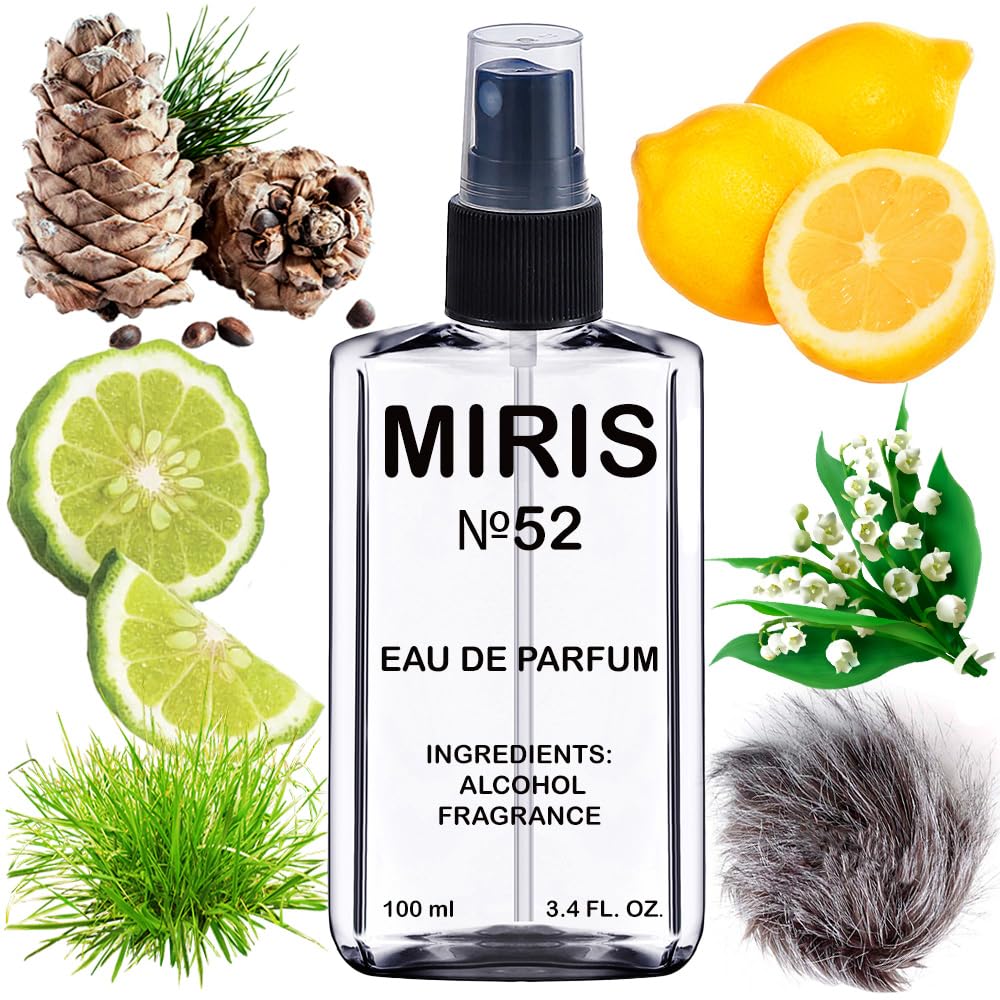 MIRIS No. 52, Inspired by Cal Kl One, Long-Lasting Unisex Eau de Parfum for Women & Men, Spray 3.4 Fl Oz / 100 ml