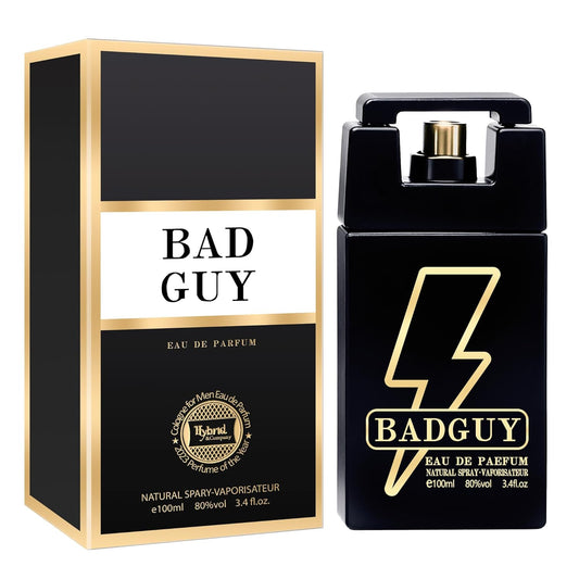 Hybrid & Company Bad Guy For Men Eau De Parfum - Men's Natural Spray Sophisticated Fragrance, Fresh and Elegant, 3.4 Fl Oz
