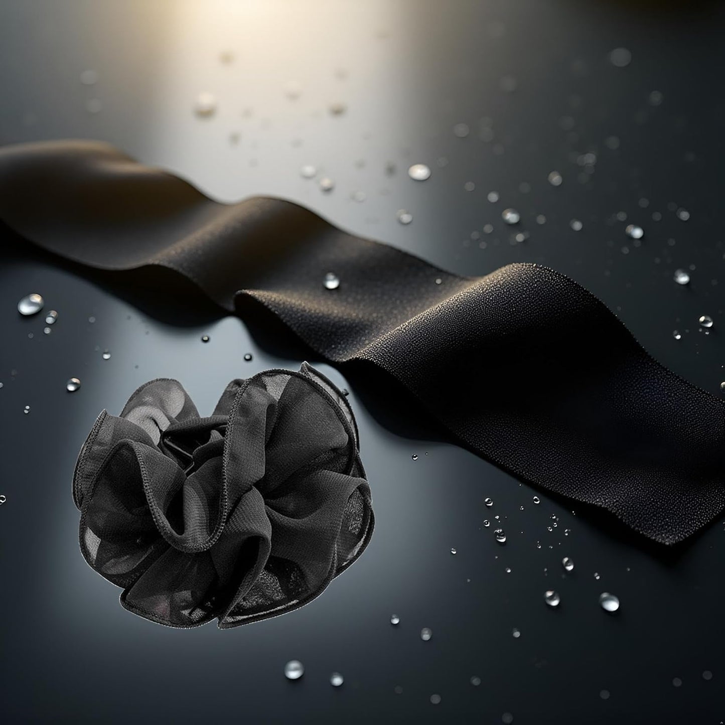 Black Large Chiffon Claw Clip Hair Bow Large Size Black Fabric Ribbon Flower Rose For Women Clamps Accessories Clips Jaw Claw, Hair Clips, Clips and Barrettes