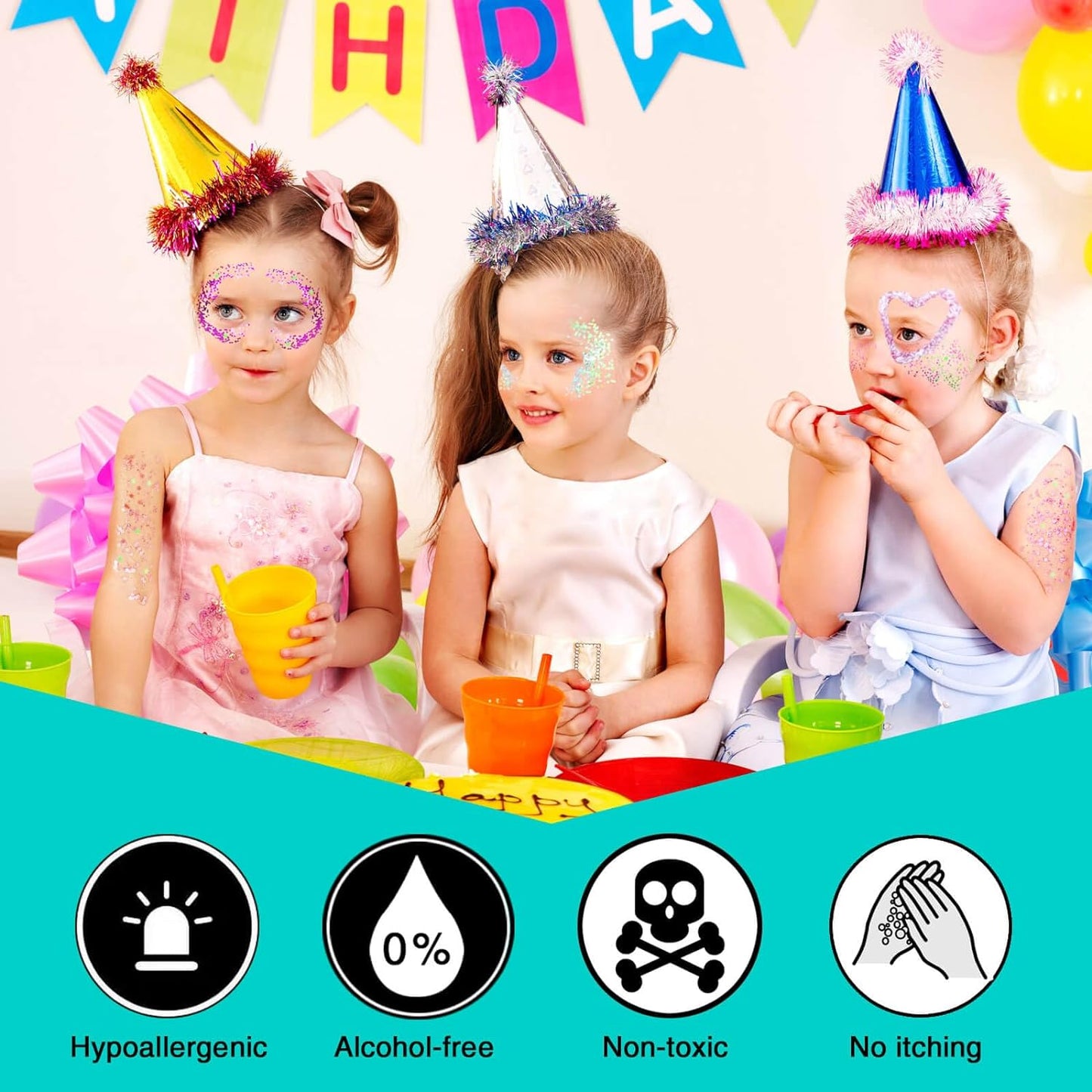 MEICOLY Pink Face Body Glitter,Sparkly Hair Glitter,Pink Accessories for Spirit Week,Singer Concerts Lover Heart Chunky Glitter Makeup,Mermaid Glitter Face Paint