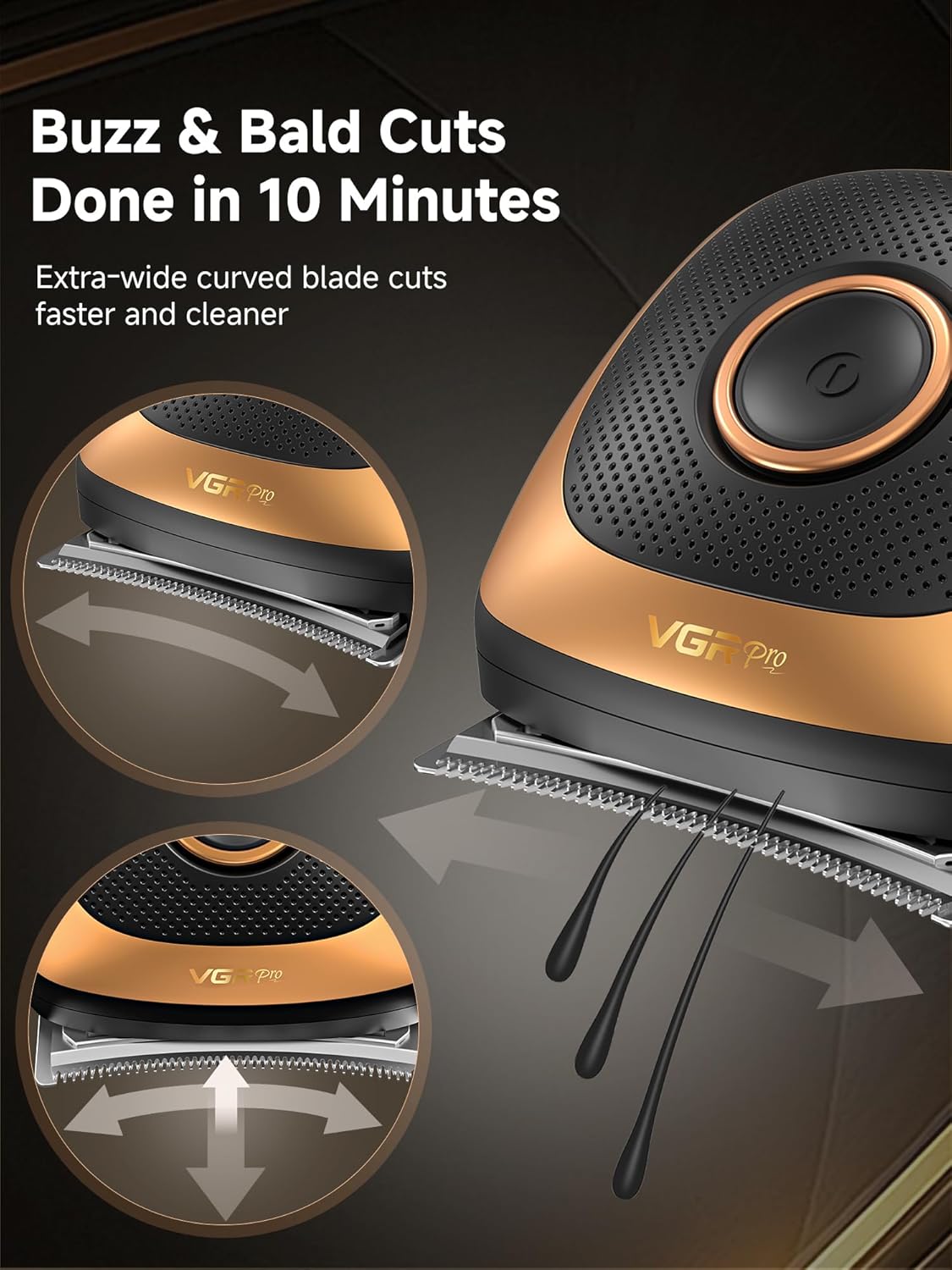 Shortcut Pro Self-Haircut Clippers Kit, Hair Clippers for Men Professional, Waterproof Cordless Hair Cutting Kit with Wide Curved Blade, Electric Razor Trimmer for Home Travel Use