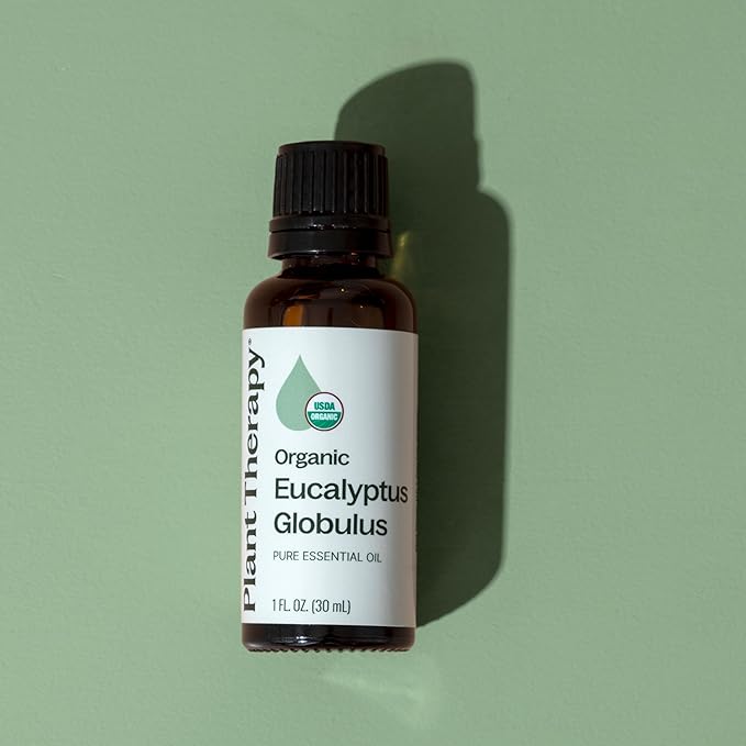 Plant Therapy Organic Eucalyptus Globulus Essential Oil 100% Pure, USDA Certified Organic, Undiluted, Natural Aromatherapy, Therapeutic Grade 30 mL (1 oz)