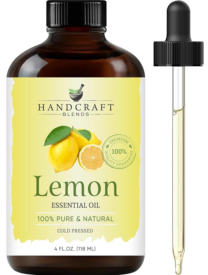 Handcraft Blends Lemon Essential Oil - Huge 4 Fl Oz - 100% Pure and Natural - Premium Grade Essential Oil for Diffuser and Aromatherapy