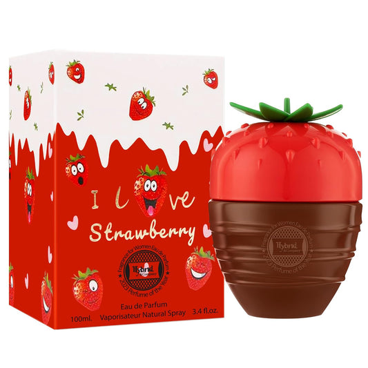 Hybrid & Company I Love Strawberry For Women Eau De Parfume Pour Femme Natural Spray 3.4FL.OZ