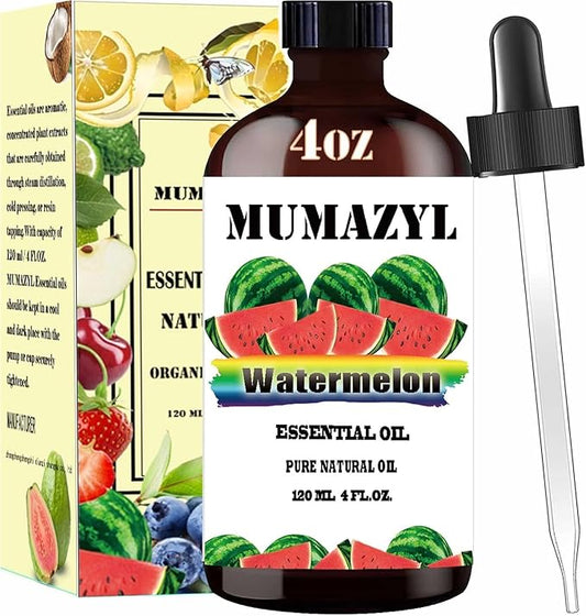 Watermelon Essential Oil, Watermelon Oil 4 Fl Oz 120ML for Diffuser Humidifier Yoga Cleaning DIY Candle Soap Making Essential Oils