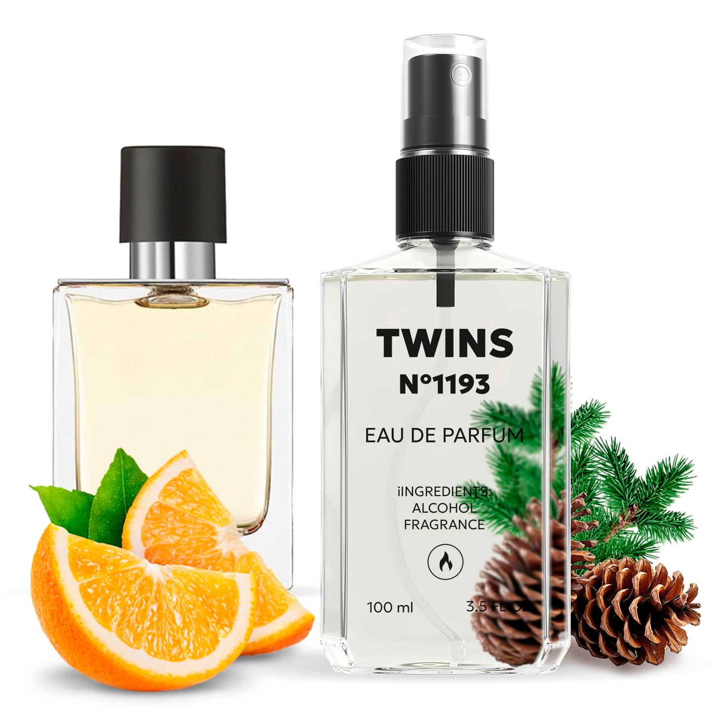 TWINS Impression of Terre | Perfume for Men Eau de Parfum | No.1193 | 3.4 Fl Oz / 100 ml