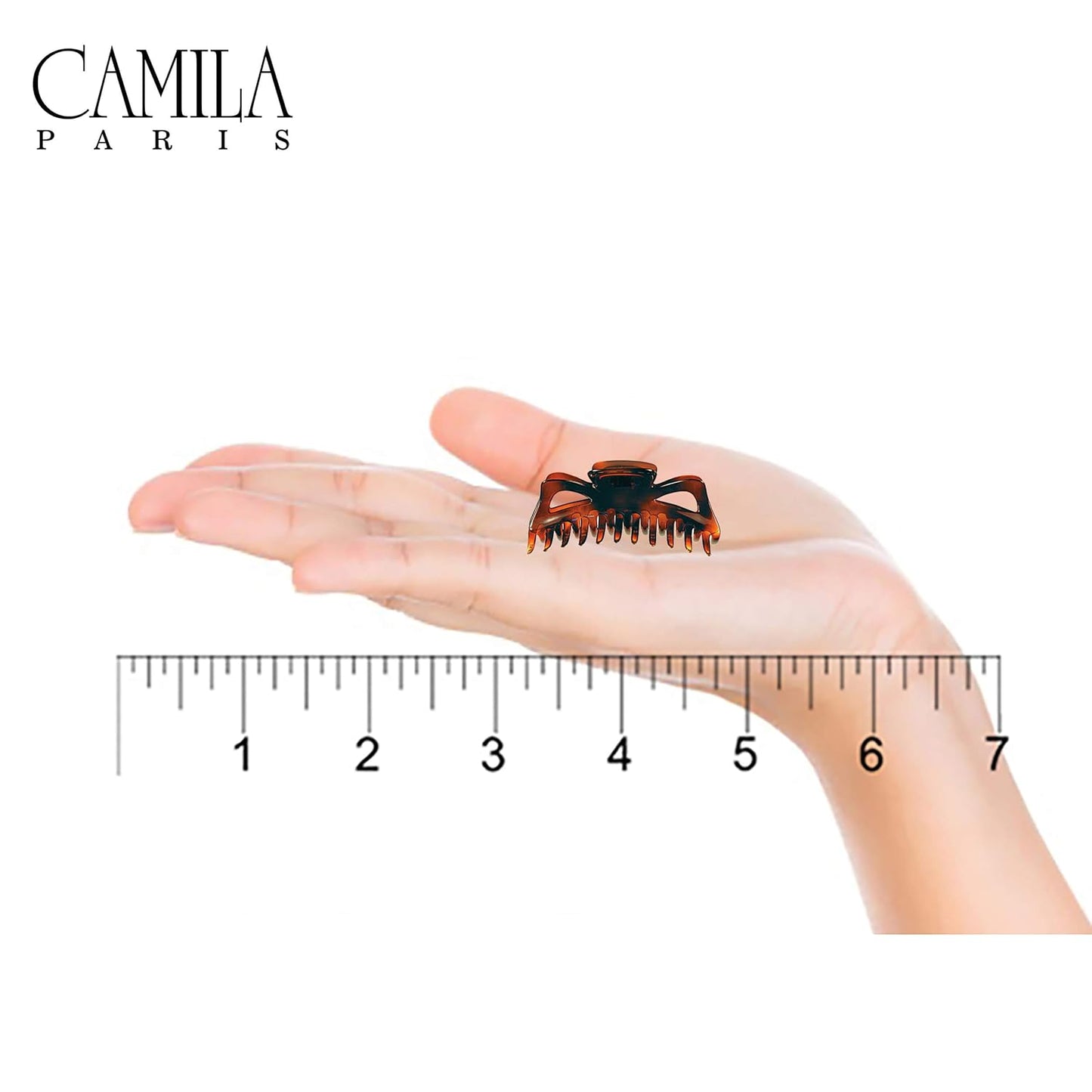 Camila Paris CP22/2 French Hair Clip for Women, 1.5 inch Set of 2 Tortoise Girls Hair Claw Clips Jaw Fashion Durable Styling Hair Accessories for Women, Strong Hold No Slip Grip, Made in France