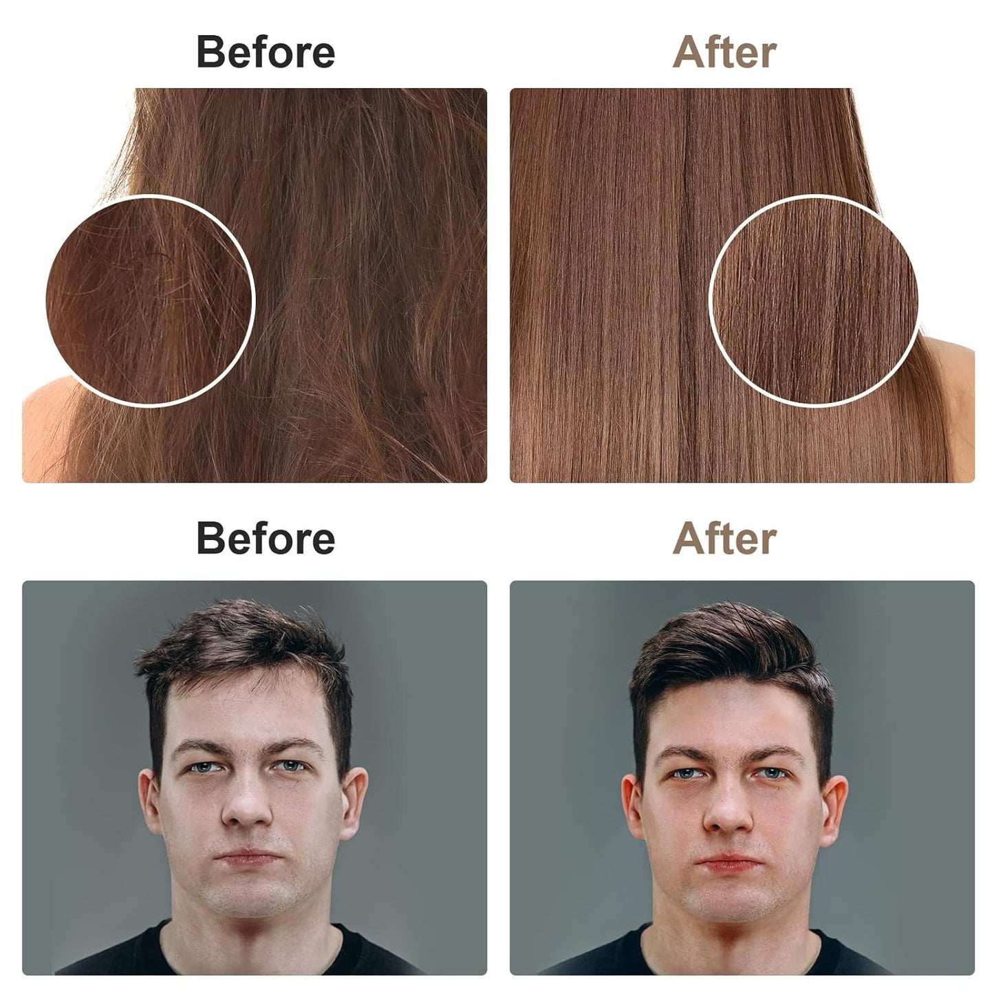 URAQT 6-Pcs Wide Tooth Hair Comb Set, Professional Styling & Wet Pick Pompadour Comb, Anti-Static Hairdressing Comb for Men and Women