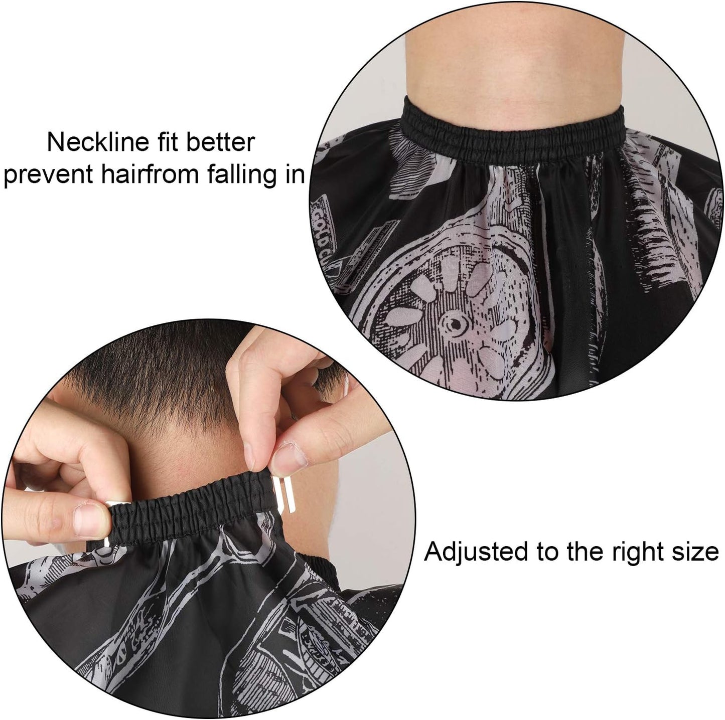 SATINIOR 6 Pcs Professional Salon Barber Capes Waterproof Hair Cutting Capes with Neck Duster and Combs Brush with Adjustable Snap Closure for Women Men Hair Stylist Salon Barbershop Hairdressing