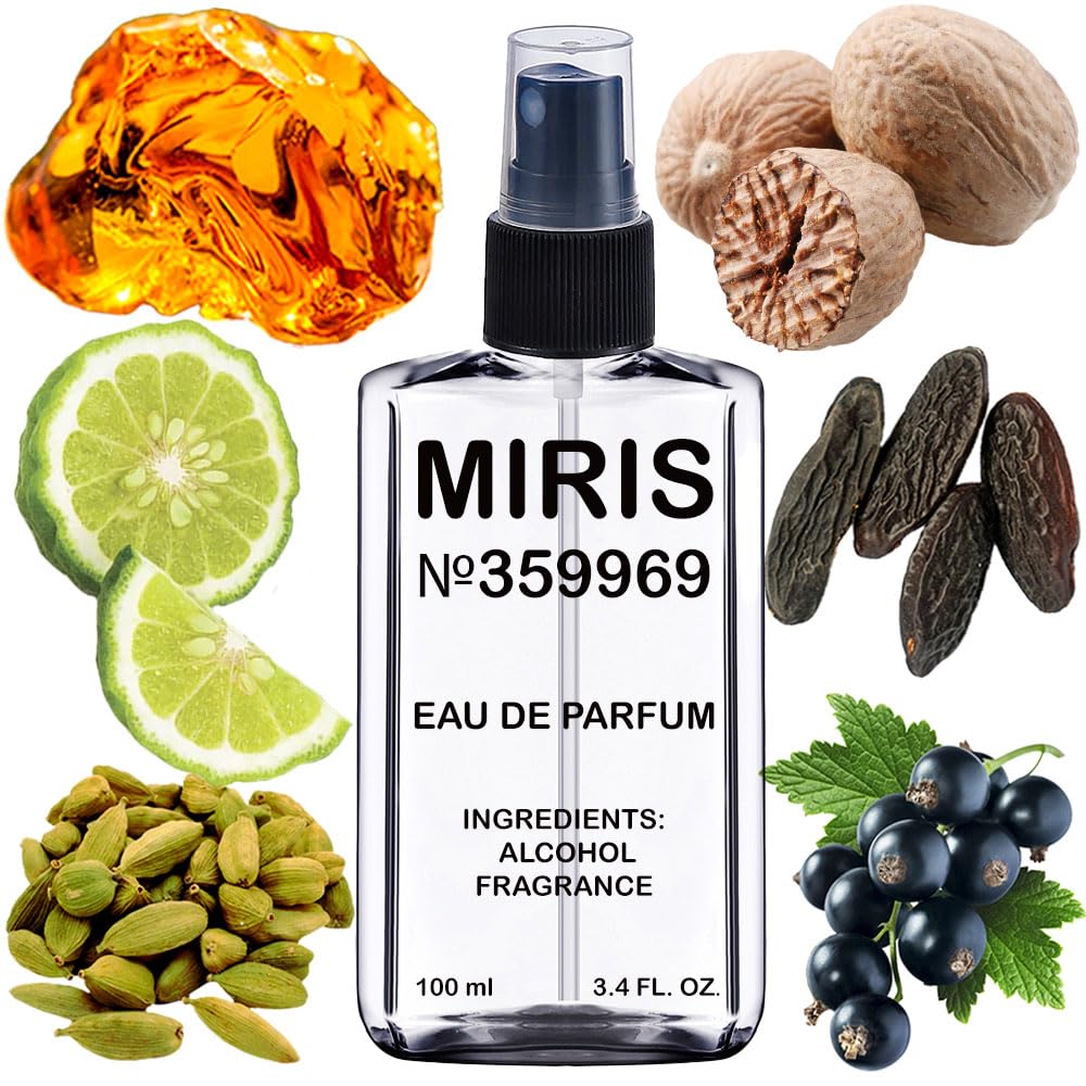 MIRIS No. 359969, Inspired by Seduction in Black, Long-Lasting Eau de Parfum for Men, Spray 3.4 Fl Oz / 100 ml