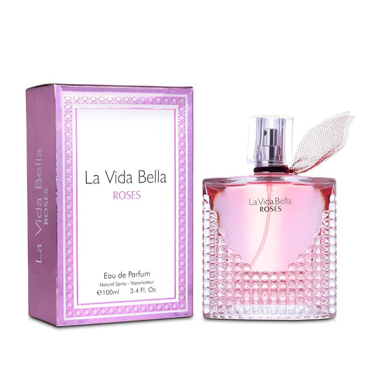 La Vida Bella Rose Perfume for Women,Captivating Scent for Confident Elegance Women's Fragrance,3.4 Fluid Ounce Eau de Parfum Daily Used