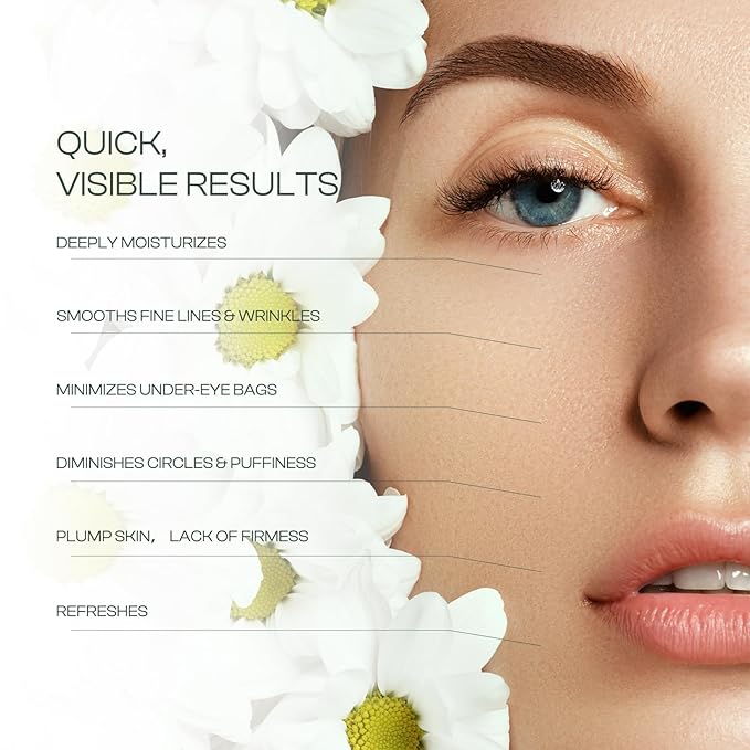 Eye Cream for Dark Circles: Caffeine Eye Cream with Hyaluronic Acid Vitamin E collagen For anti-aging dark circles eye bags puffiness Eye Lift Treatment For Men Women Day and Night 1.87oz