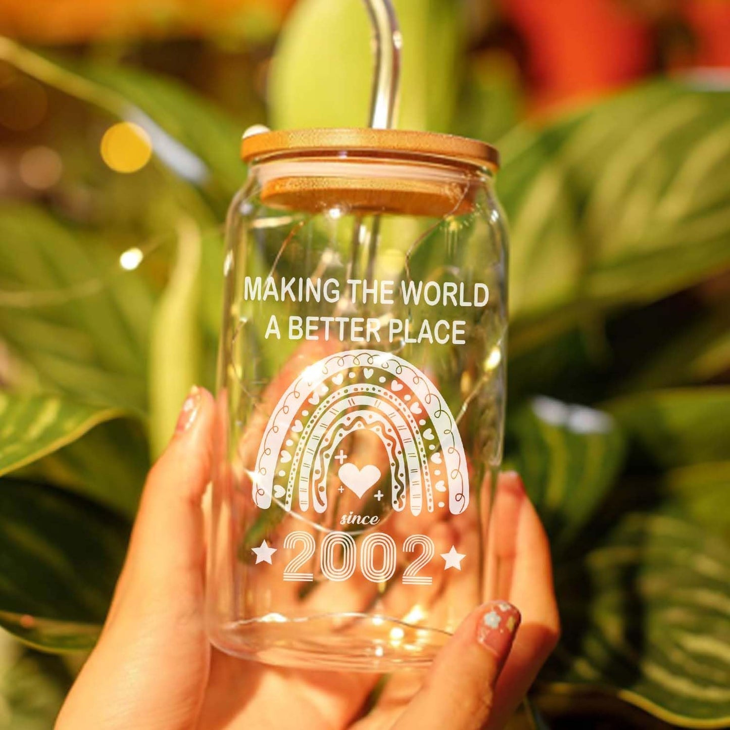 23rd Birthday Gifts for Women 23rd Birthday Decorations for Her 23 Year Old Birthday Cups Gift Ideas 2002 Birthday Present Gifts for 23 Year Old Woman Cute 16oz Can Glass