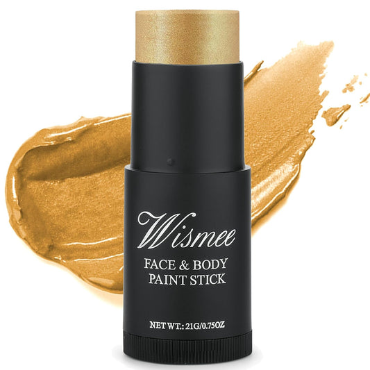 Gold Eye Black Stick,Cream-Blendable Body Paint Sticks (0.75Oz) Non-Toxic Oil Based Face Makeup Stick High Pigmented Full Body Paint for Halloween Special Effect Sfx Makeup