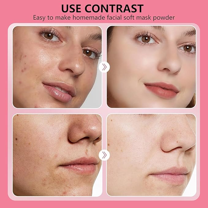 Red Jelly Face Mask Peel Off Powder 650g Moisturizing and Hydrating Repair and Smooth Skin Care for Home Spa Salon (Vampire)