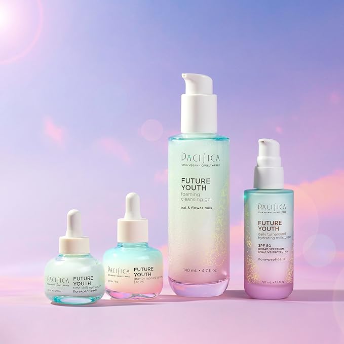 Pacifica Future Youth Time Shift Eye Serum – Peptide Eye Serum for Fine Lines & Dark Circles, Lifting & Firming Under Eye Treatment w/Flora + Peptide-11, Unscented Hydrating Gel for All Skin Types