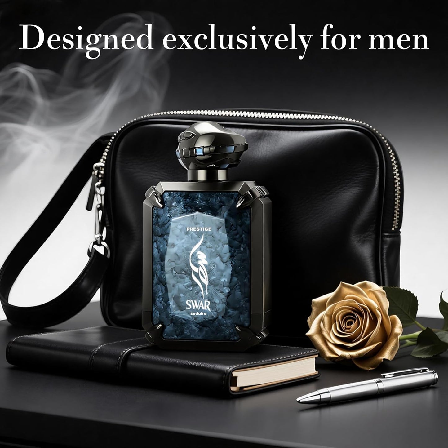 SWAR SEDUIRE Cologne for Men | Warm Spicy Gourmand Eau de Parfum | 100ml Long Lasting Perfume with Cinnamon, Oud, Vanilla & Leather | Rich Seductive Scent