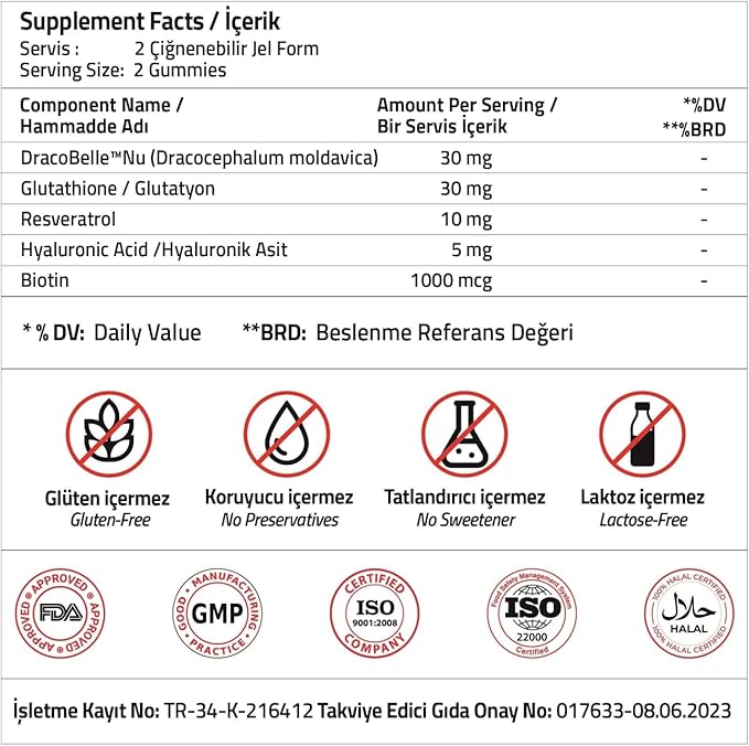 Validus Premium Beauty Gummies for Skin, Hair, Nail Health, Anti-Aging, & Radiant Skin | DracoBelle Nu, Collagen, 1000 Biotin Multivitamin Delicious Berry Flavor, Non-GMO, Lactose Free, & Gluten-Free