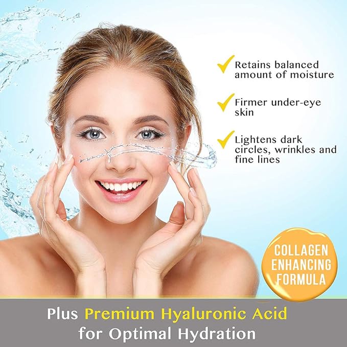 Under Eye Patches, 30 Pairs Gold Eye Mask, Eye Gel Pads With Collagen Treatment for Reducing Dark Circles, Lighten Wrinkles Anti-Aging Moisturizing, Fine Lines Eye Bags Puffiness for Women Men