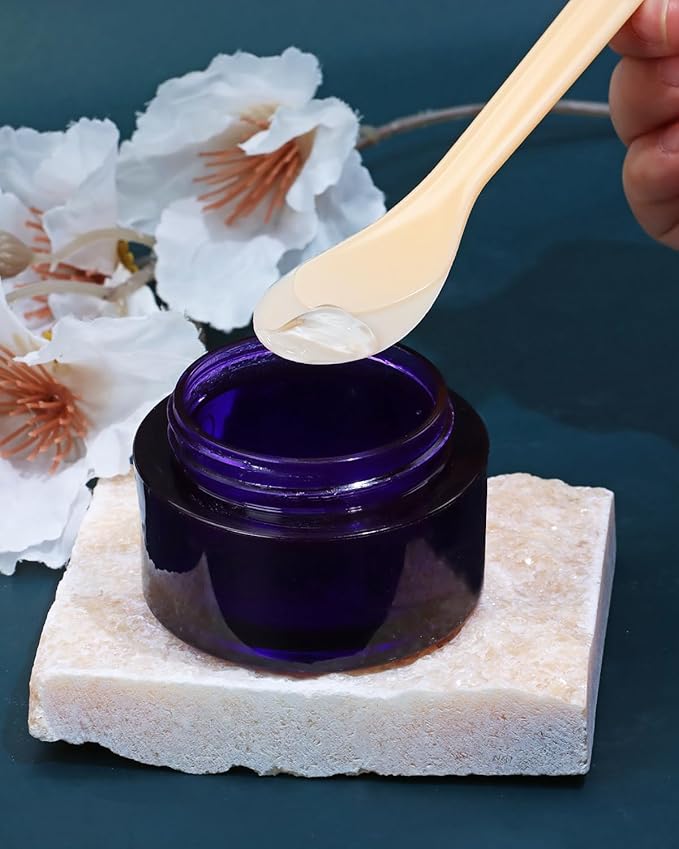 ONLYKXY 5pcs 5inch Plastic Beauty Spoon Facial Cream Brush Makeup Scoop Mud Reusable Cosmetic Dig Scoop Spatula Mask Tip for Lotions Moisturizers Home Salon DIY Facemask Mixing Sampling (Light Orange)