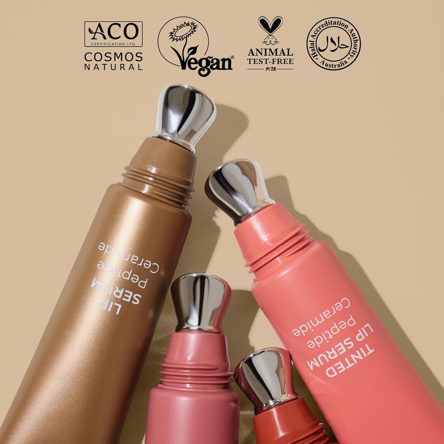 INIKA Organic Tinted Lip Serum | Ceramide + Peptide Infused, Sheer Wash of Color, Plumps, Softens, Smooths, Hydrates + Repairs. Natural & Vegan (Blush)