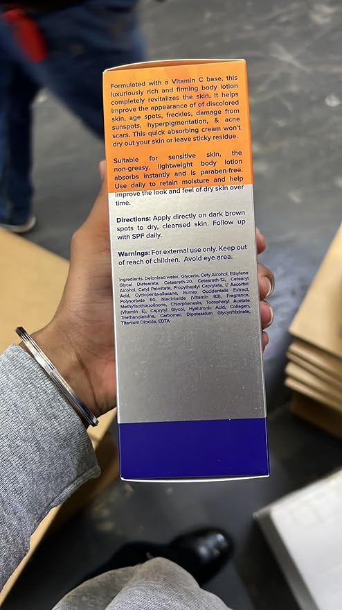 Neoprosone Brightening Body Lotion - 13.5 Fl Oz / 400ml - Formulated to Fade Dark Spots on Elbows, Knees, Neck, Body, and Intimate Parts, with Tyrostat, Shea Butter, Vitamin C, Vitamin E