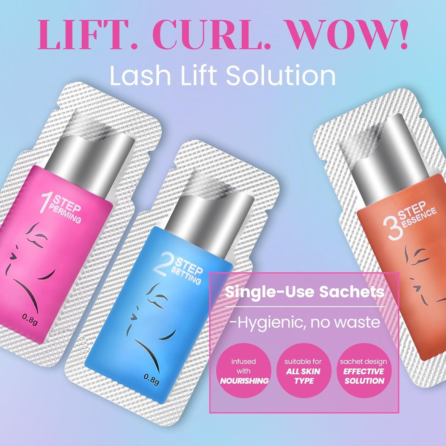 Lash Lift and Color Kit, Eyelash Perm with Lash Curls & Vibrant Black Color, Salon-Quality Results for Women Beginner Salon Use - with Lash Lift Glue