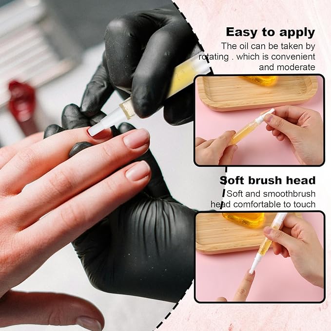 3 Ml Nail Oil Pen Cuticle Oil Pen Empty Transparent Twist Pens with Brush Tip Clear Dispenser Lip Gloss Tubes Brush Cosmetic Container Applicators for Nail Oil Eyelash Growth Liquid (5 Pack)