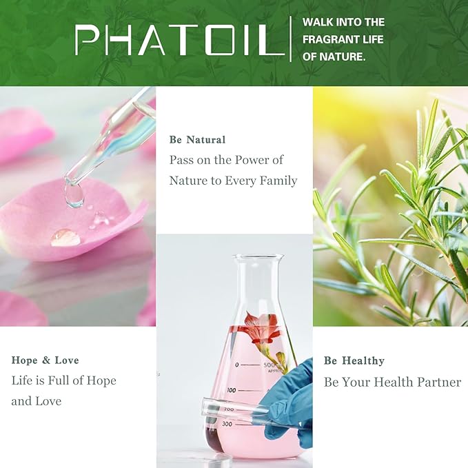 Spearmint 1.01fl.oz Essential Oil, PHATOIL Pure Aromatherapy Oils for Diffuser, Humidifier, Perfect for DIY Soap, Candle, Bath Bombs Making(30ml)