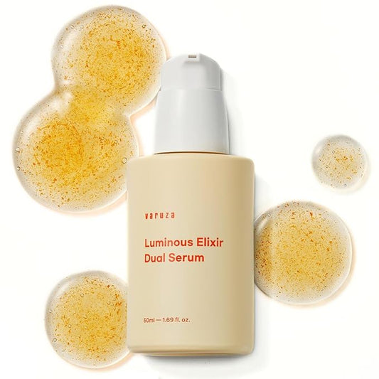 Luminous Elixir Dual Serum Vita 7 Complex 5% Vitamin K3 Face Serum Hyaluronic Acid & CoQ10 Sea buckthorn oil Pullulan Hydrating & Skin Barrier Repair Anti-Redness Vegan Korean Skincare 50ml