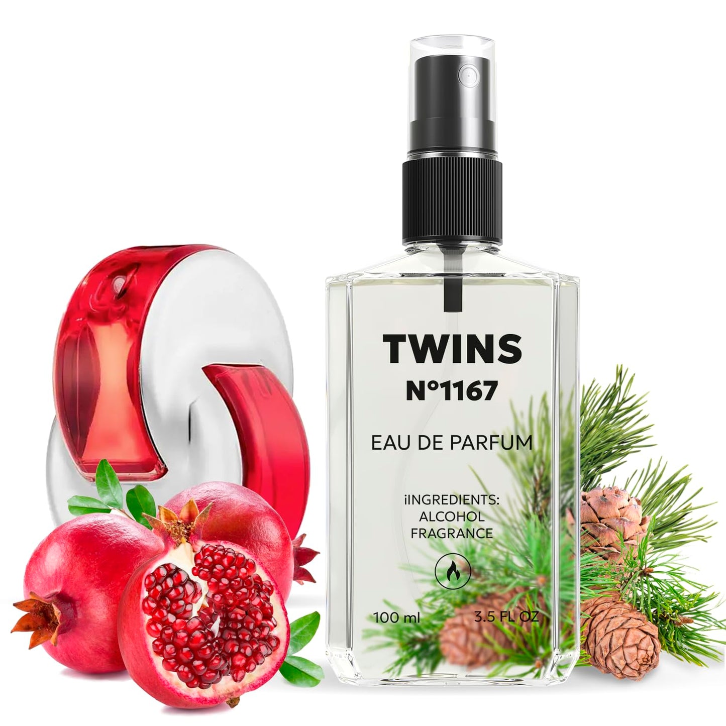 TWINS Impression of Omnia Coral | Perfume for Women Eau de Parfum | No.1167 | 3.4 Fl Oz / 100 ml