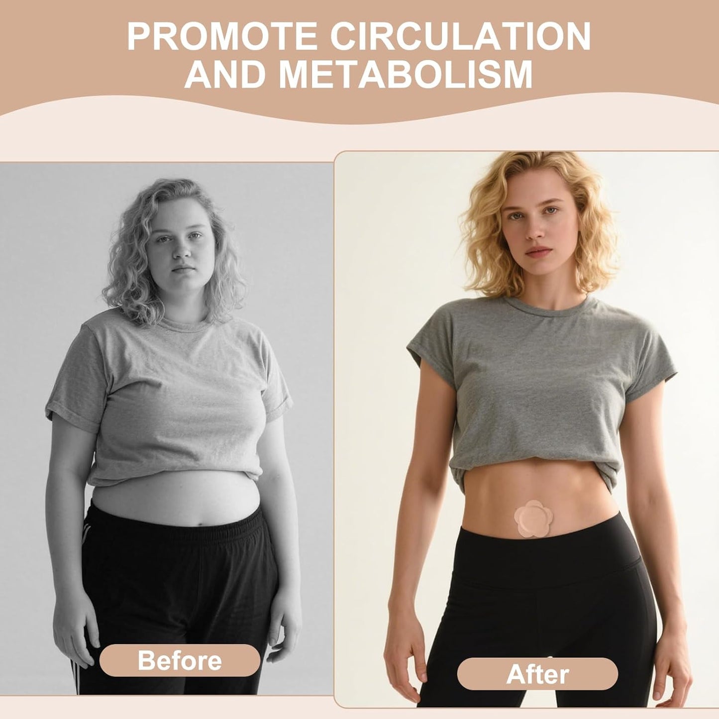 Castor Oil Patches for Belly Button, 100PCS Castor Oil Pack Wraps Organic Cotton Self-Adhesive Castors Oils Pack Anti Leakage Disposable Pads Portable & Breathable No Wash (Oil Not Included)