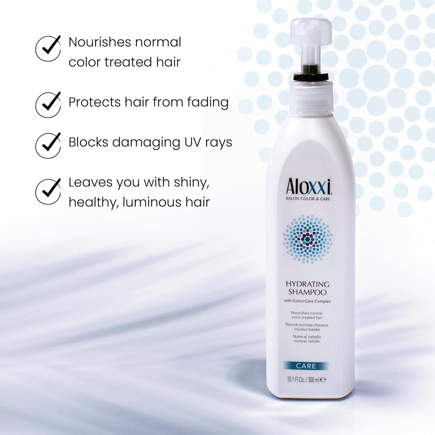 ALOXXI Hydrating Shampoo for Color Treated Hair with Keratin & Silk Amino Acids and ColourCare Complex, 33.8 Fl Oz