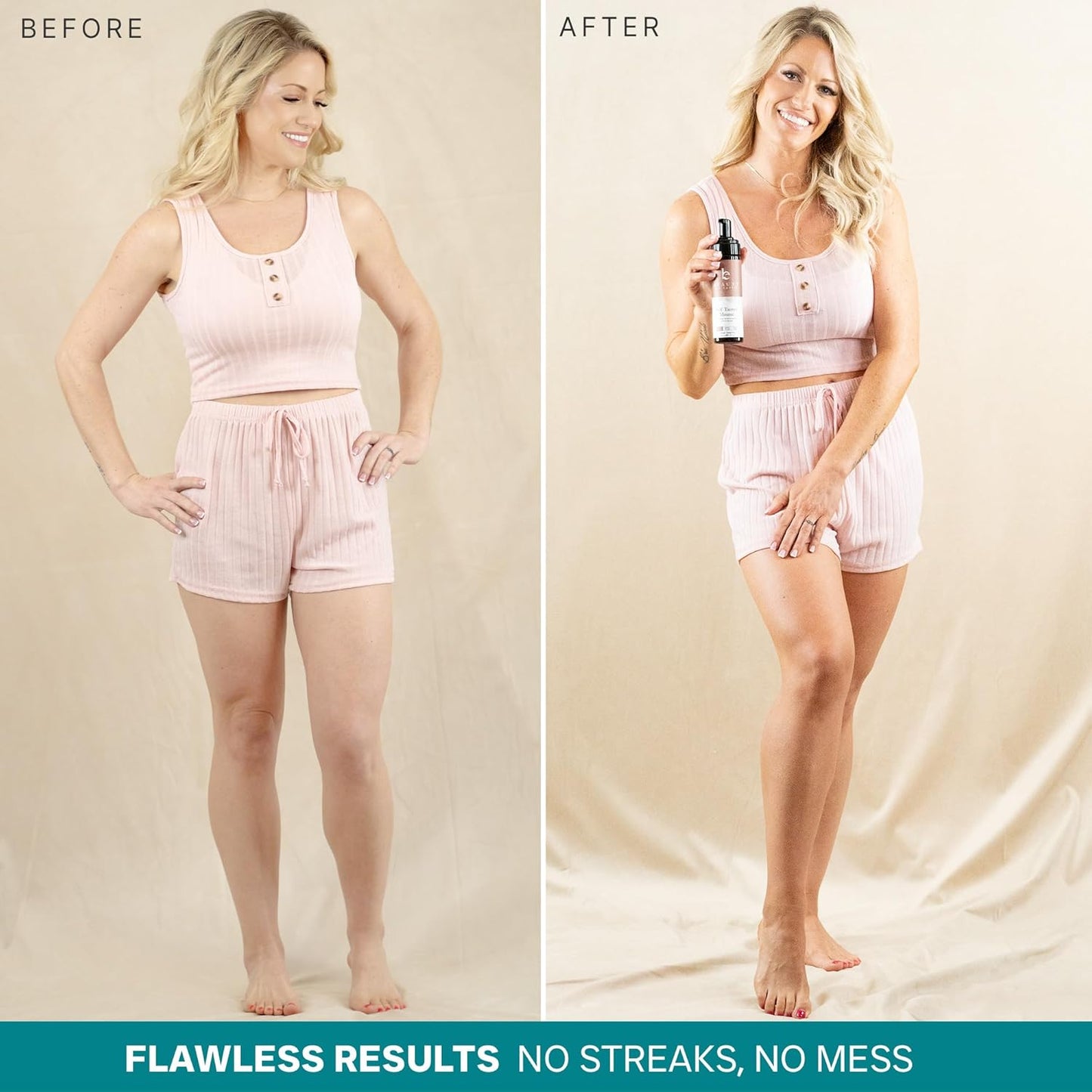 Self Tanner Tanning Mousse Kit - USA Made with Natural & Organic Ingredients, Tan Kit with Kabuki Brush & Mitt, Tanning Foam for Fake Tan, Non Toxic Sunless Tanner, Self Tanners Best Sellers