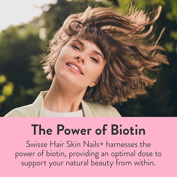 Swisse Biotin Hair Skin and Nails Supplement for Women & Men |5 Months Supply| Milk Thistle, Biotin, Vitamin C, Zinc & Iron| Supports Hair Growth &Collagen Production |Collagen Supplement| 150 Tablets