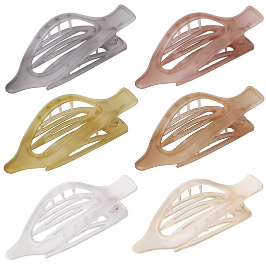 Flat Hair Clip 6 pcs Lay Down Claw Clips Hair Accessories for Women -Ice Cream