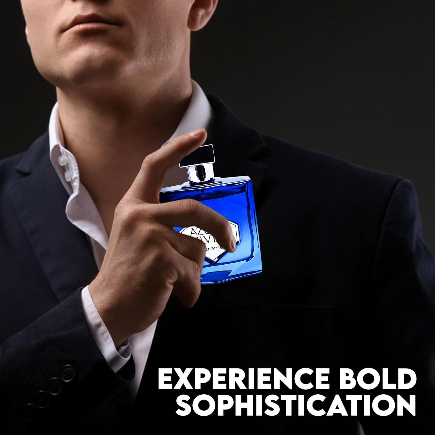 Azure Silver Extreme Sensual Woody Fragrance for Men | Long Lasting Cologne Aromatic Scent, Eau de Parfum Natural Spray - Great Holiday Gift, 3.4 Fl Oz/100 Ml