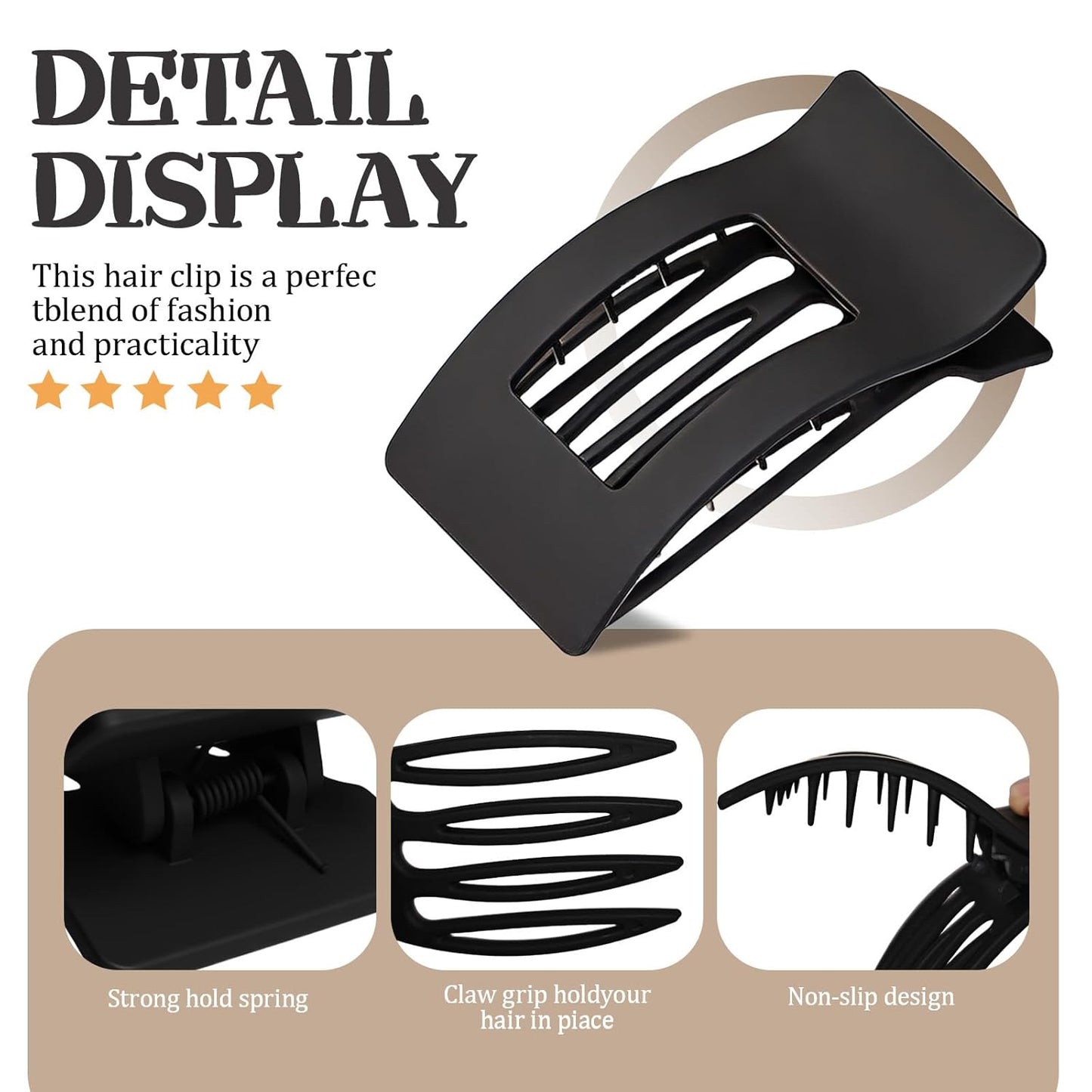 Black 8 Pack French Flat Hair Clips for Women, Chic Matte Barrettes with Non-Slip Design, Lightweight Stylish Hair Accessories for Everyday Looks & Trendy Hairstyles