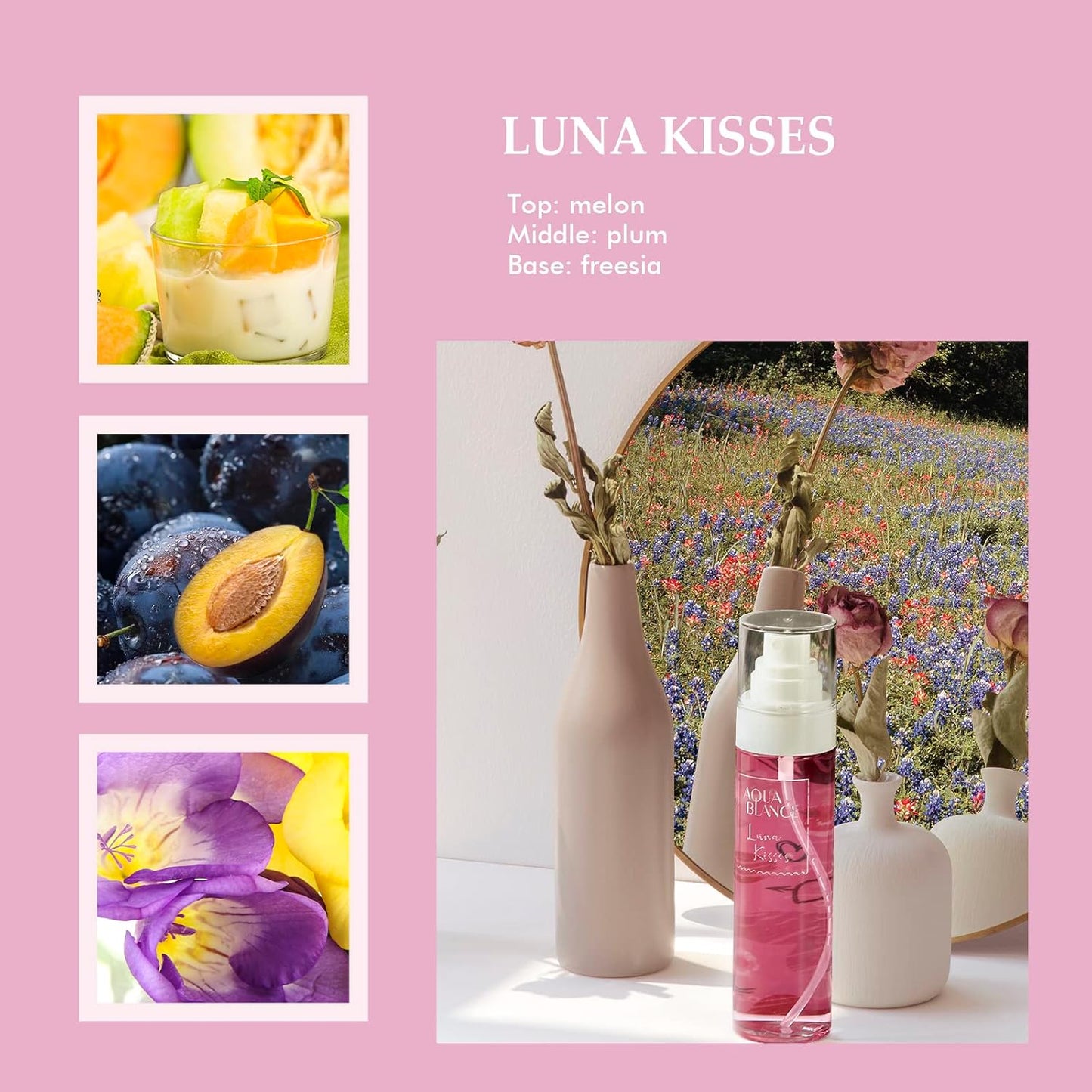 Womens Body Spray, Fragrance Mist Gift Set, Body Spray for Women, Pack of 3, Each 3.4 Fl Oz, Total 10.2 Fl Oz, Dreams