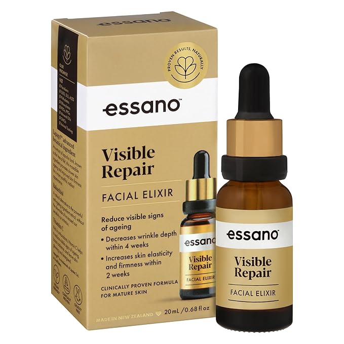 Essano Visible Repair Elixir Face Serum, Face Oil Vitamin C Serum, Supports Anti Aging, Appearance of Fine Lines, Wrinkles, Cruelty Free, 20ml