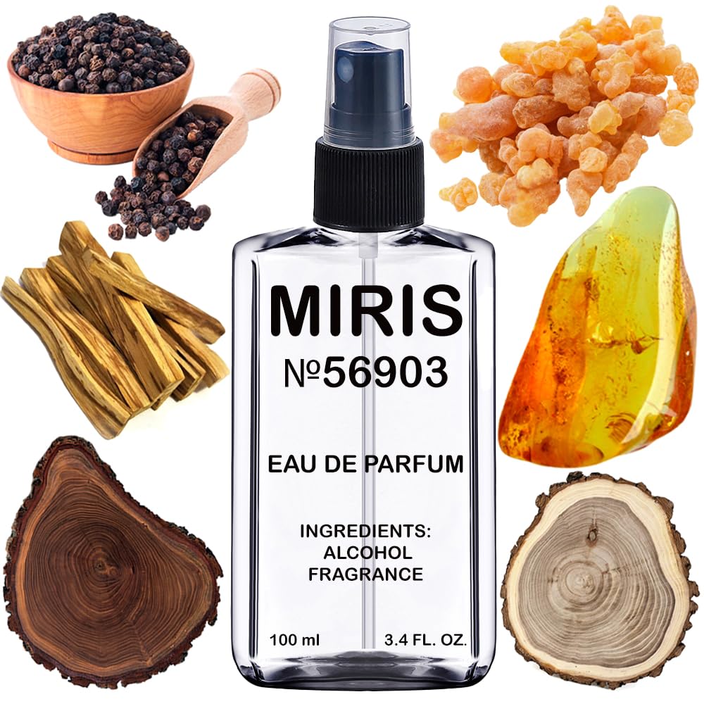 MIRIS No. 56903, Inspired by Ebene Fume, Long-Lasting Unisex Eau de Parfum for Women & Men, Spray 3.4 Fl Oz / 100 ml