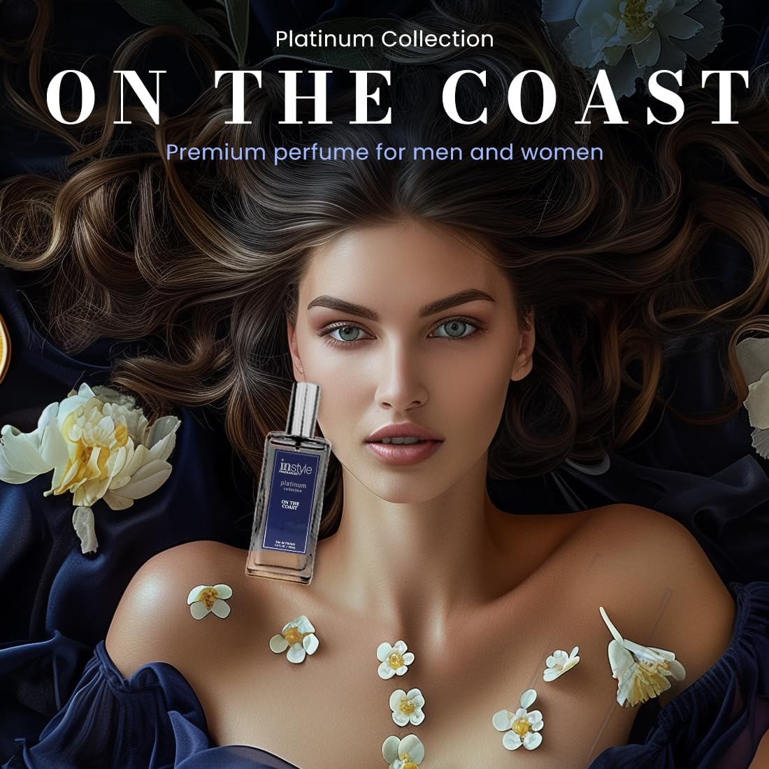 Instyle Fragrances Platinum Collection On the Coast, Premium Unisex Eau de Parfum, CLEAN, Vegan, Paraben-Free, Never Tested on Animals, 3.4 Fluid Ounces