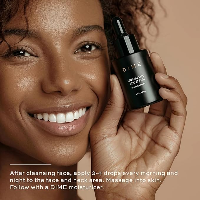 DIME Beauty Hyaluronic Acid Serum, Non-Greasy Hydrating Face Serum with Pure Hyaluronic Acid, 1 oz / 30 ml