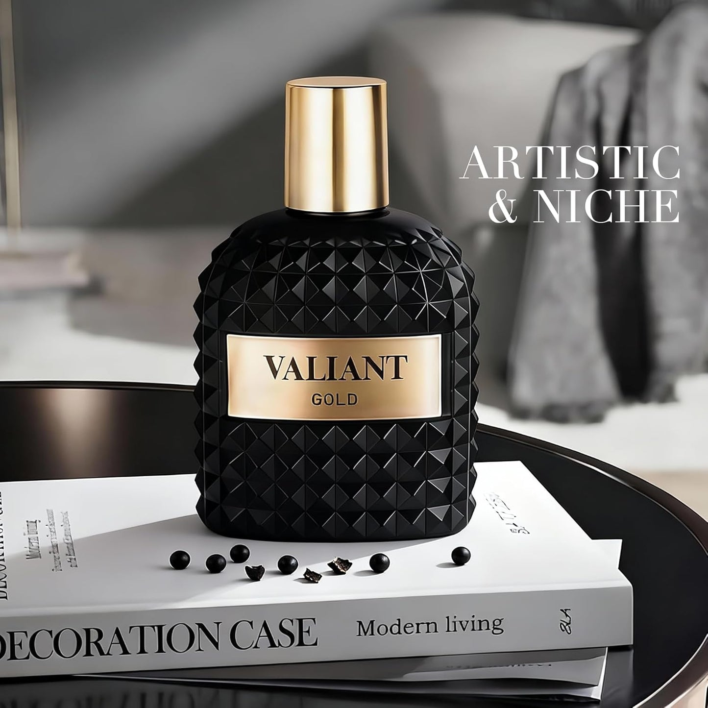 Valiant Gold Men's Cologne–Vanilla & Woody Scent Perfume for Men 3.4 Fl Oz Long Lasting Luxury Fragrance For All Occasions